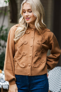 Wrapped In Warmth Camel Cardigan