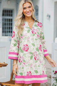 Sweet Simplicity Pink Floral Mini Dress