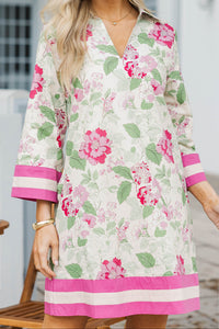 Sweet Simplicity Pink Floral Mini Dress