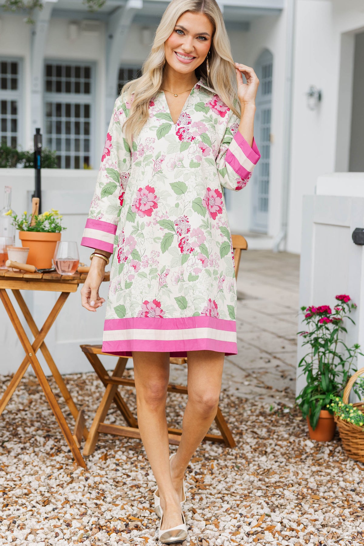 Sweet Simplicity Pink Floral Mini Dress – Shop the Mint