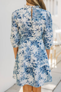 Girls: It's All Alright Navy Blue Toile Dress