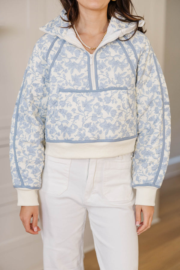 Always Direct Light Blue Toile Pullover