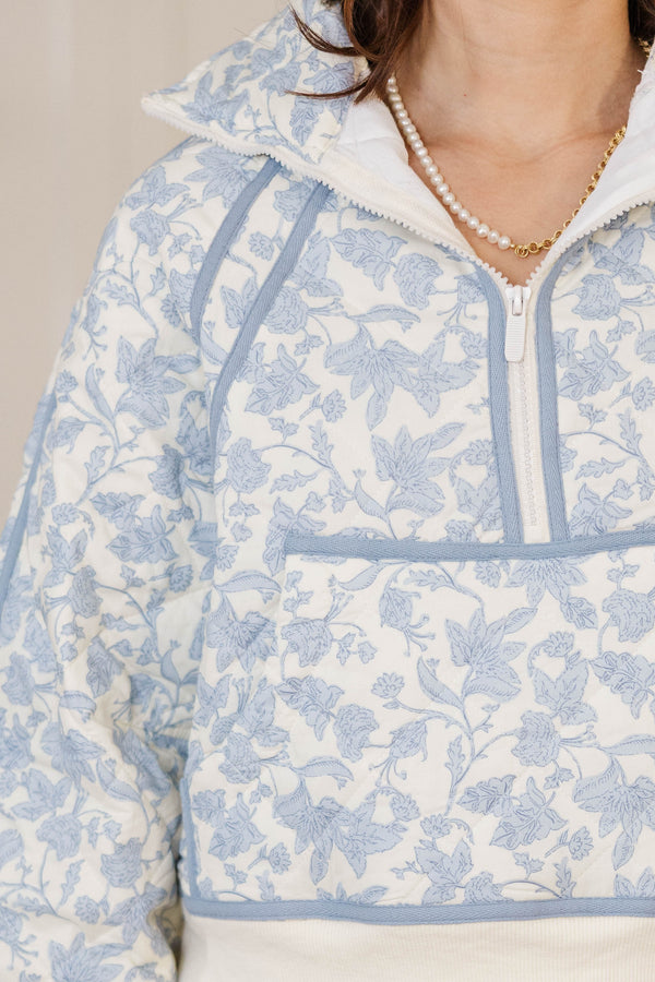 Always Direct Light Blue Toile Pullover