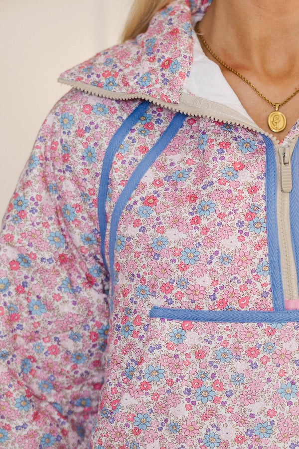 Always Direct Pink Ditsy Floral Pullover