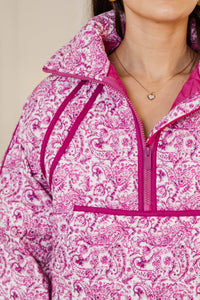 Always Direct Magenta Paisley Pullover