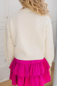 Girls: The Alyson Multicolored Bow Sweater