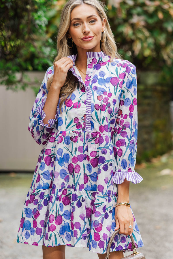 The Serenity Purple Babydoll Dress