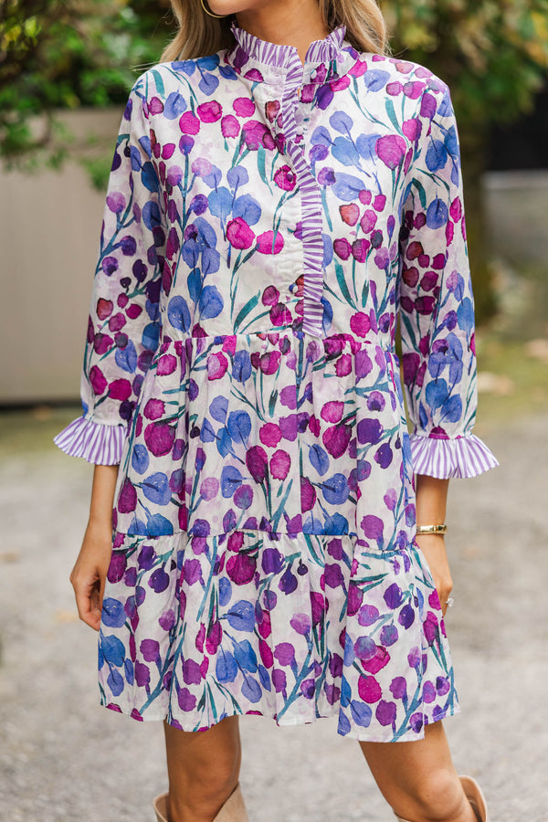 The Serenity Purple Babydoll Dress