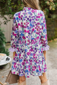 The Serenity Purple Babydoll Dress