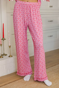 Cozy Moments Pink Gingham Pajama Set