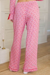 Cozy Moments Pink Gingham Pajama Set
