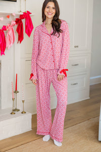 Cozy Moments Pink Gingham Pajama Set