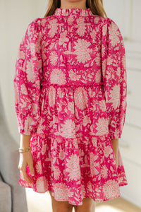 Girls: The Mariana Pink Chintz Babydoll Dress
