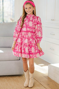 Girls: The Mariana Pink Chintz Babydoll Dress