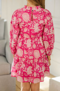 Girls: The Mariana Pink Chintz Babydoll Dress