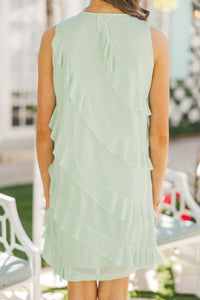 Girls: Looking So Luxe Green Rhinestone Dress