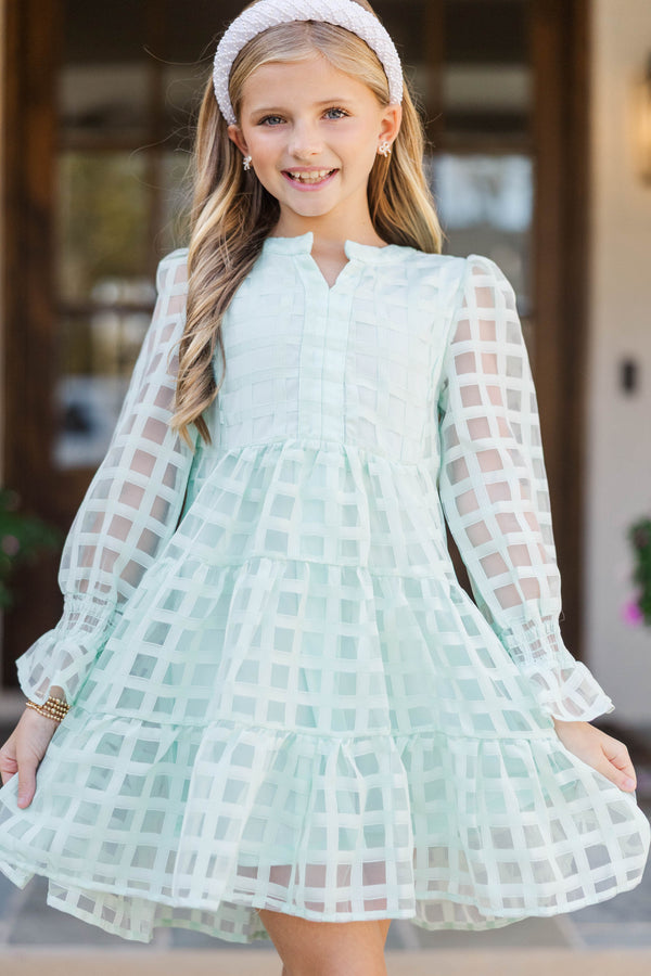 Girls: In Your Happy Place Mint Green Textured Dress Shop the Mint Girls: In Your Happy Place Mint Green Textured Dress Shop the Mint