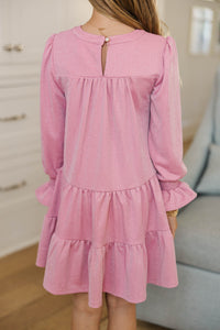 Girls: In Your Happy Place Pink Shimmer Dress