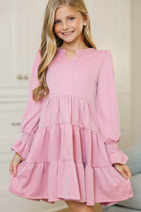 Girls: In Your Happy Place Pink Shimmer Dress