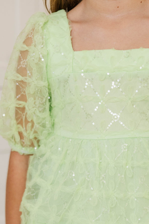Girls: The Scarlett Green Sequin Tulle Dress Shop the Mint Girls: The Scarlett Green Sequin Tulle Dress Shop the Mint