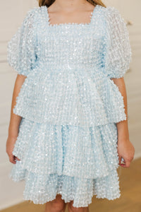 Girls: PREORDER: The Scarlett Light Blue Sequin Dress
