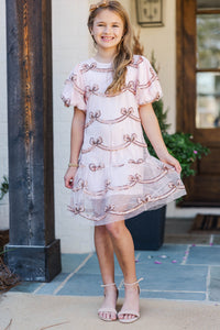 Girls: Much To Love Pink Sequin Bow Dress