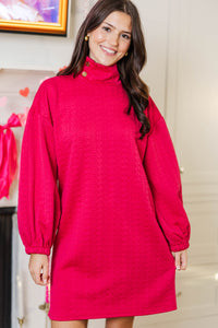 What You've Been Looking For Fuchsia Quilted Dress