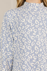 Girls: What You've Been Looking For Blue Leopard Quilted Dress