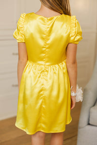 Girls: The Eloise Yellow Ruffle Dress