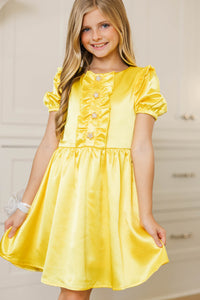 Girls: The Eloise Yellow Ruffle Dress