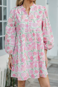 Your Biggest Wish Pink Floral Dress