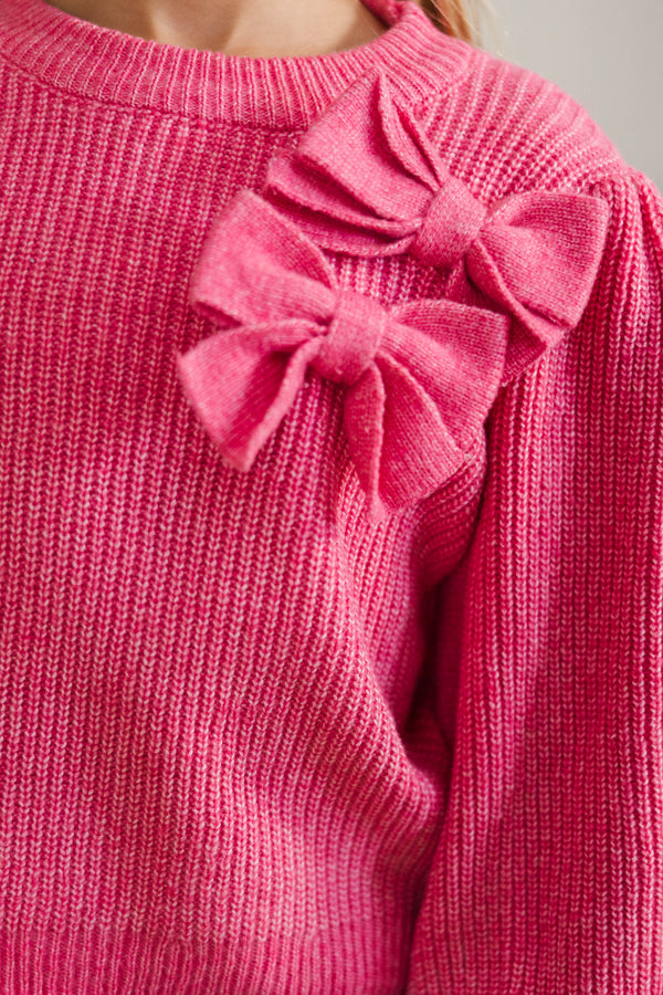 Girls: The Comfy Cutie Fuchsia Sweater