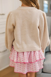 Girls: The Comfy Cutie Cream Sweater