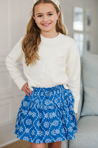 Girls: Feeling So Warm Cream Bow Detail Sweater