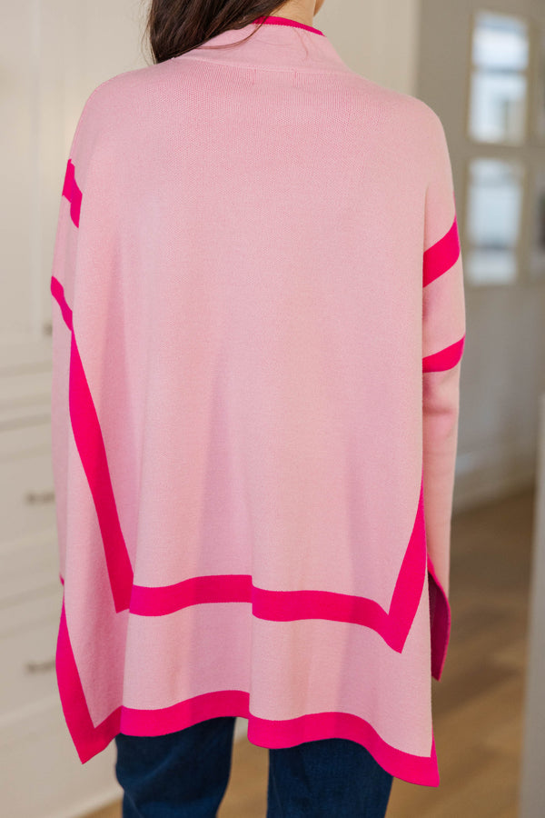 Keep It Cozy Blush Pink Striped Sweater Tunic