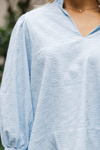 Believe What You See Light Blue Blouse