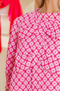 Life With You Fuchsia Bow Blouse