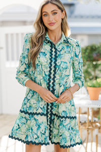 Go-To Girl Blue Floral Babydoll Dress