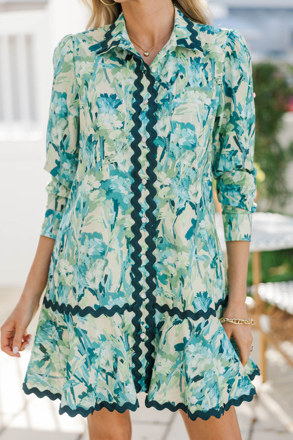 Go-To Girl Blue Floral Babydoll Dress