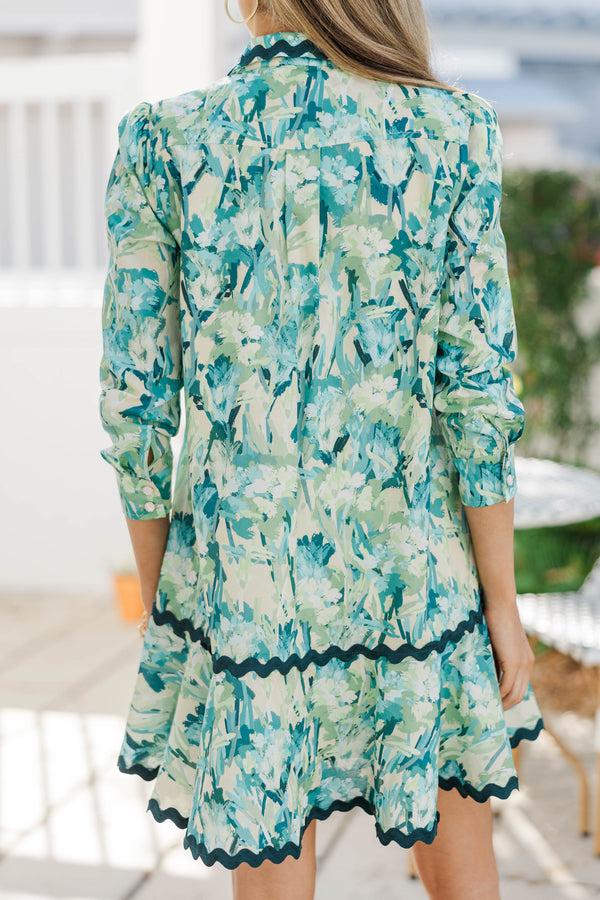 Go-To Girl Blue Floral Babydoll Dress