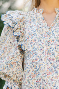 Share A Little Love Cream Chintz Blouse