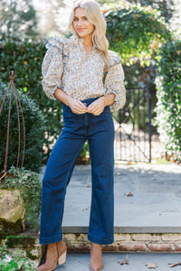 Share A Little Love Cream Chintz Blouse