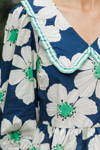 It's Your Time Navy Floral Blouse