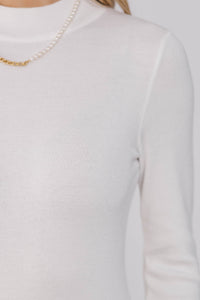 See It Through White Ribbed Top