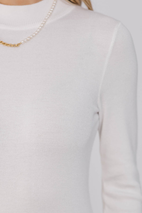 See It Through White Ribbed Top