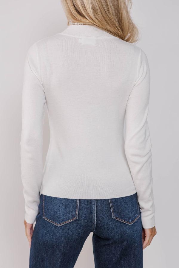 See It Through White Ribbed Top