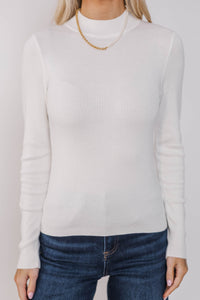 See It Through White Ribbed Top