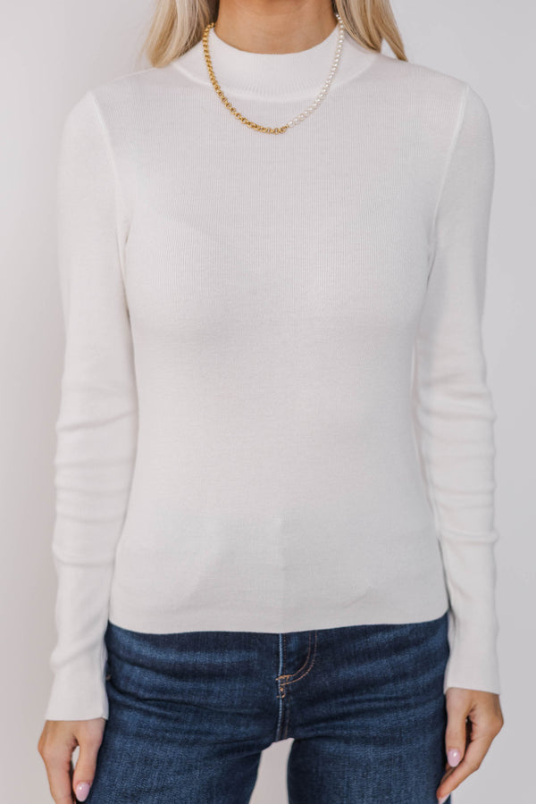 See It Through White Ribbed Top