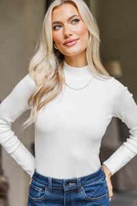 See It Through White Ribbed Top