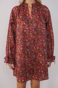 Live The Best Life Brown Floral Babydoll Dress